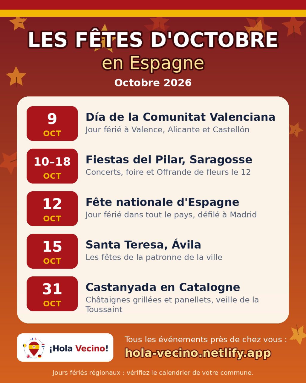 Les fêtes locales à ne pas manquer ce mois d'octobre